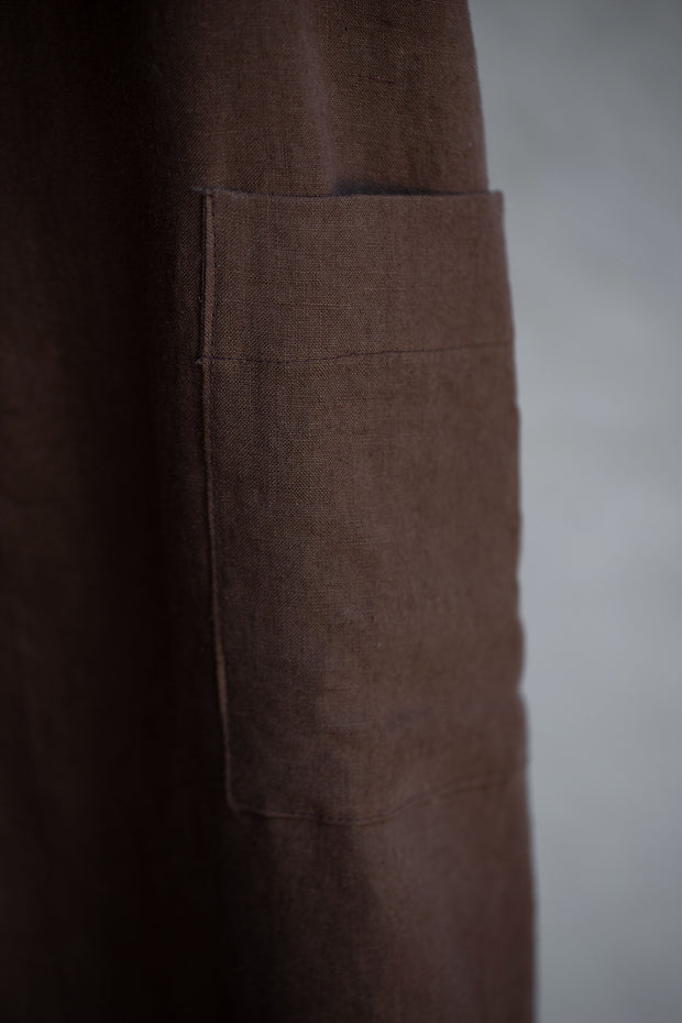 Notary Linen Apron - Bark