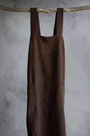 Notary Linen Apron - Bark