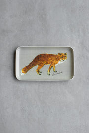 Natural Linen Coated Fox Tray