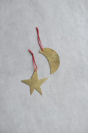 Delicate Brass Moon Ornament