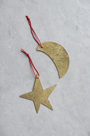 Delicate Brass Moon Ornament