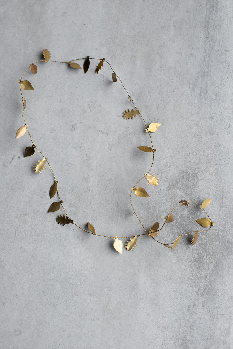 Brass Leaf Garland