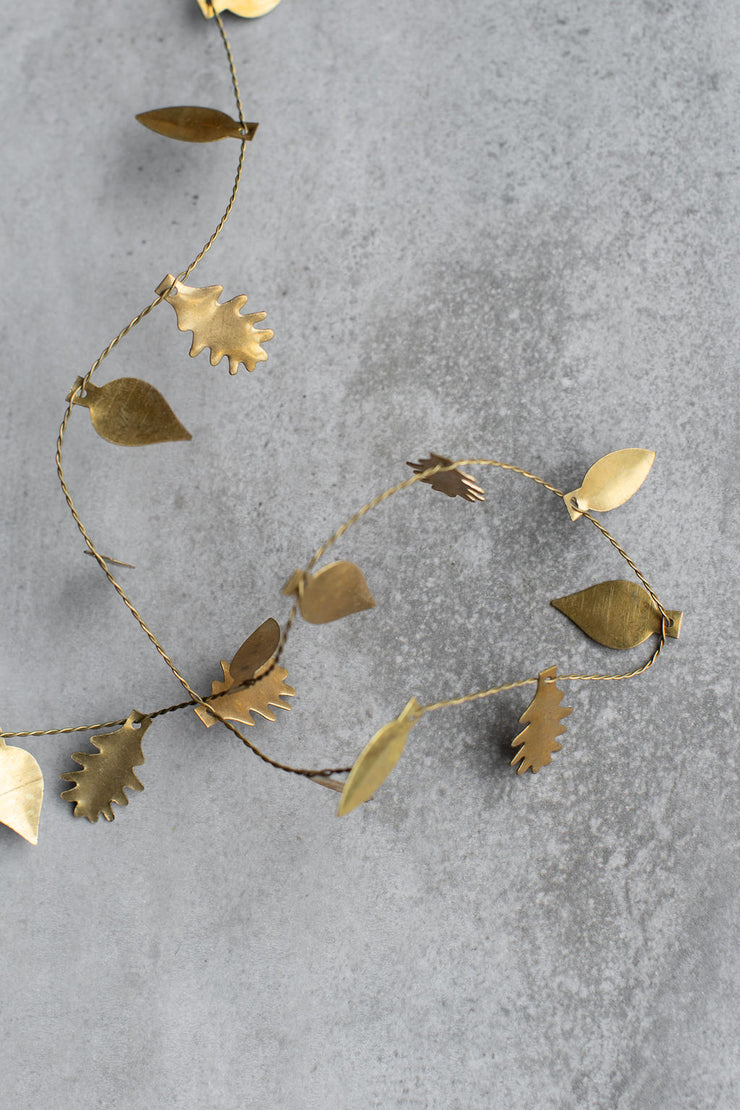 Brass Leaf Garland