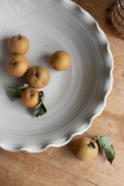 Shallow Scalloped Serving Bowl