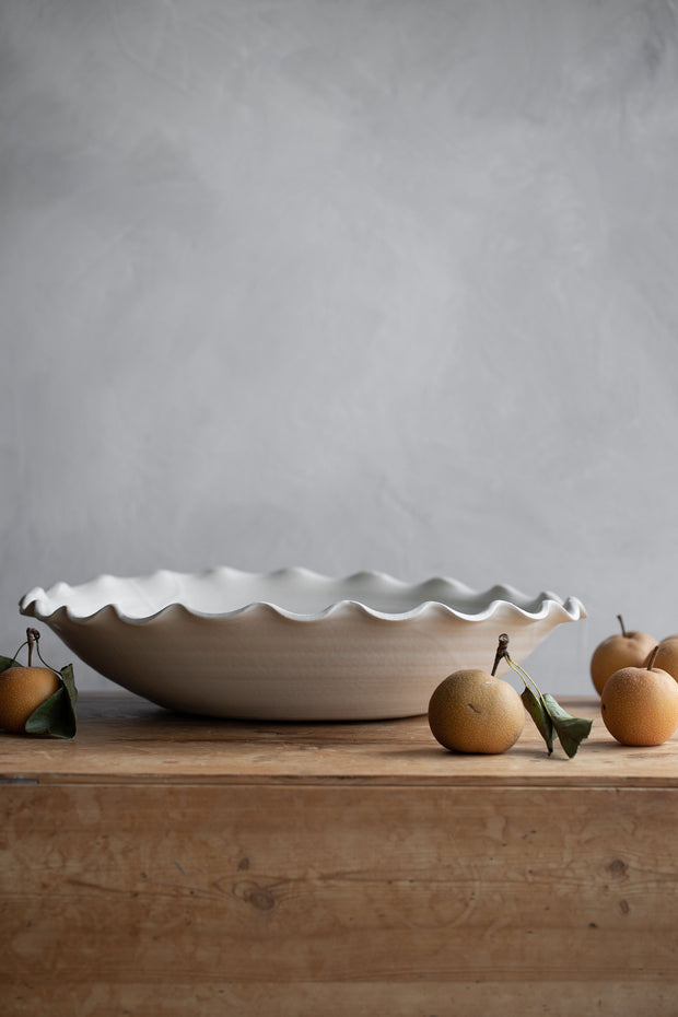 Shallow Scalloped Serving Bowl