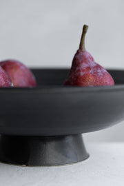 Shallow Footed Compote - Satin Black