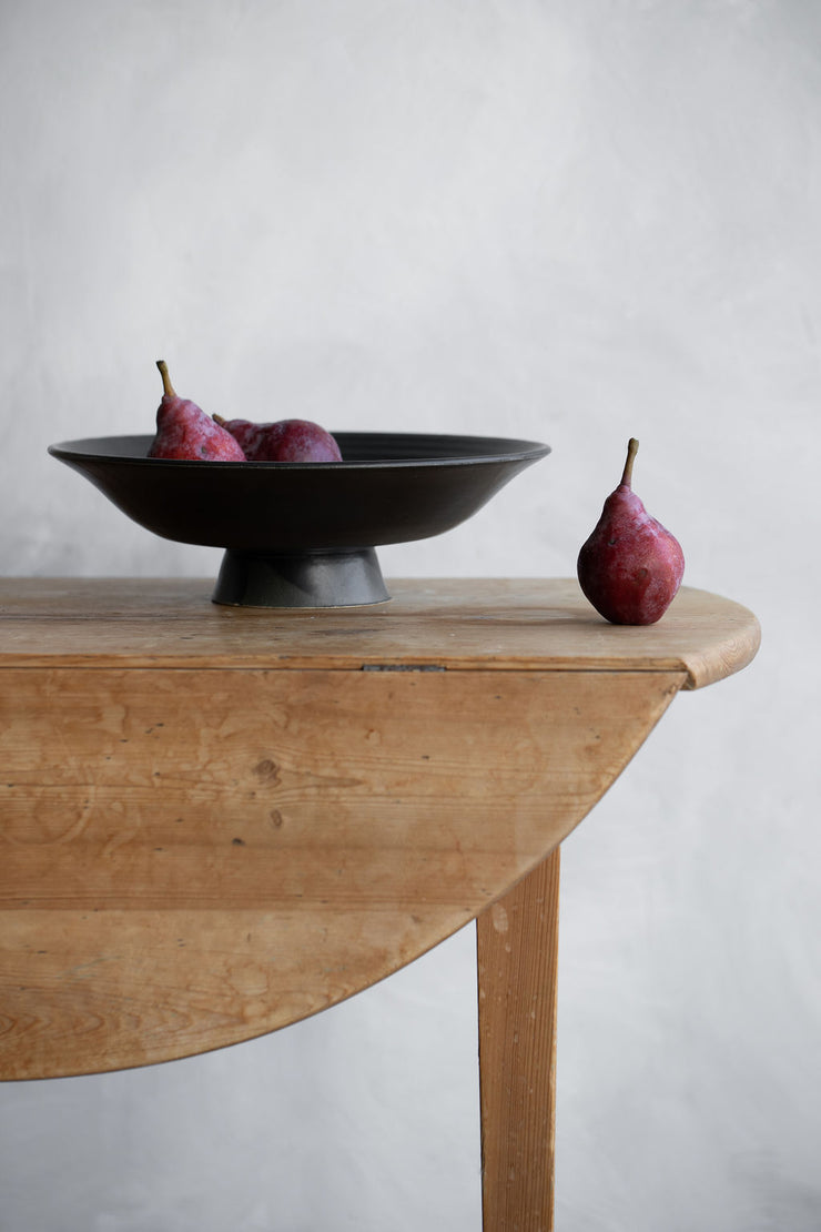 Shallow Footed Compote - Satin Black