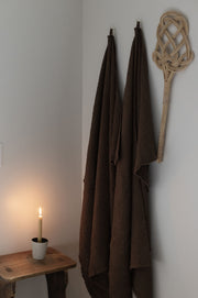 Notary Linen Waffle Towels - Bark