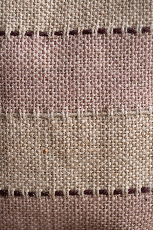 Striped Jute Tote Bag