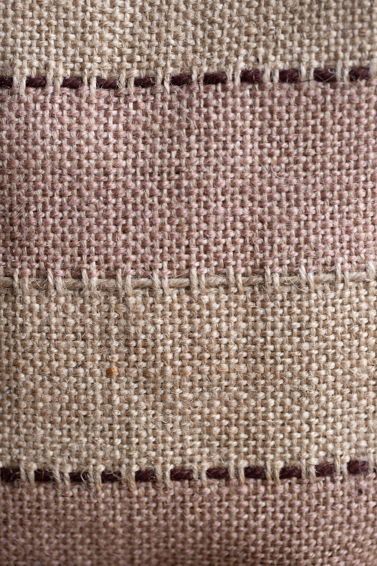Striped Jute Tote Bag