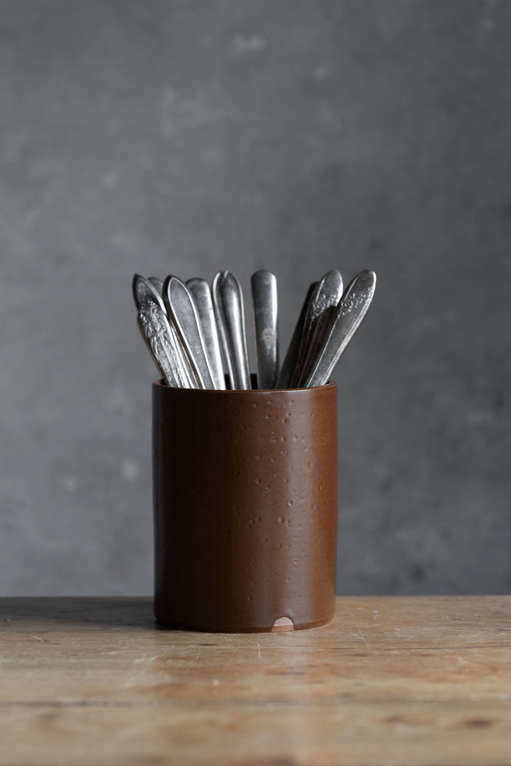 Ceramic Utensil Holder - Bark