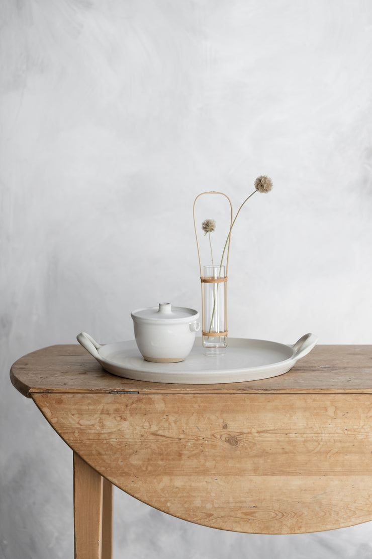 Ceramic Handled Serving Platter - Sand