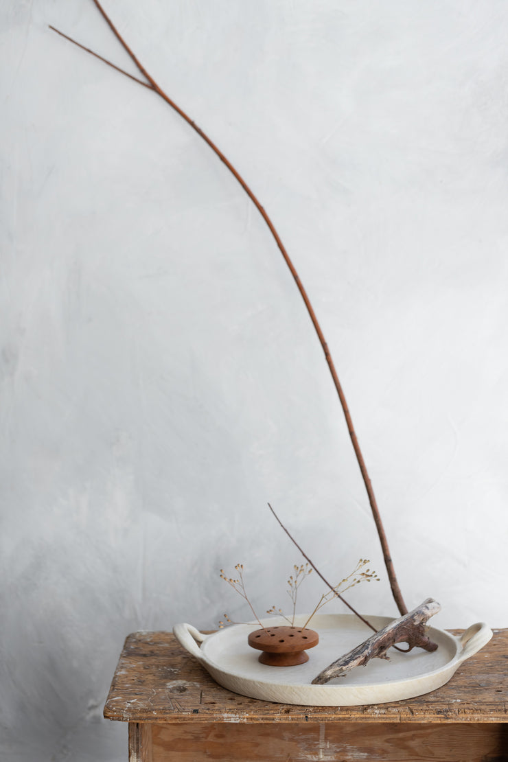 Ceramic Handled Serving Platter - Sand Hakame