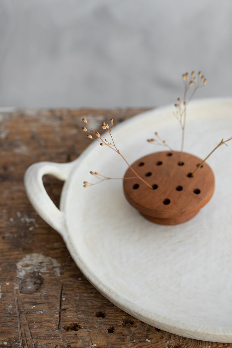 Ceramic Handled Serving Platter - Sand Hakame