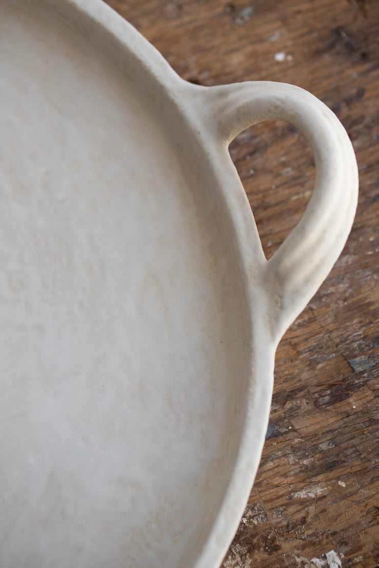 Ceramic Handled Serving Platter - Sand Hakame