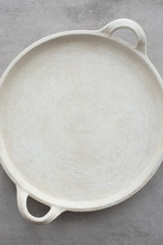 Ceramic Handled Serving Platter - Sand Hakame