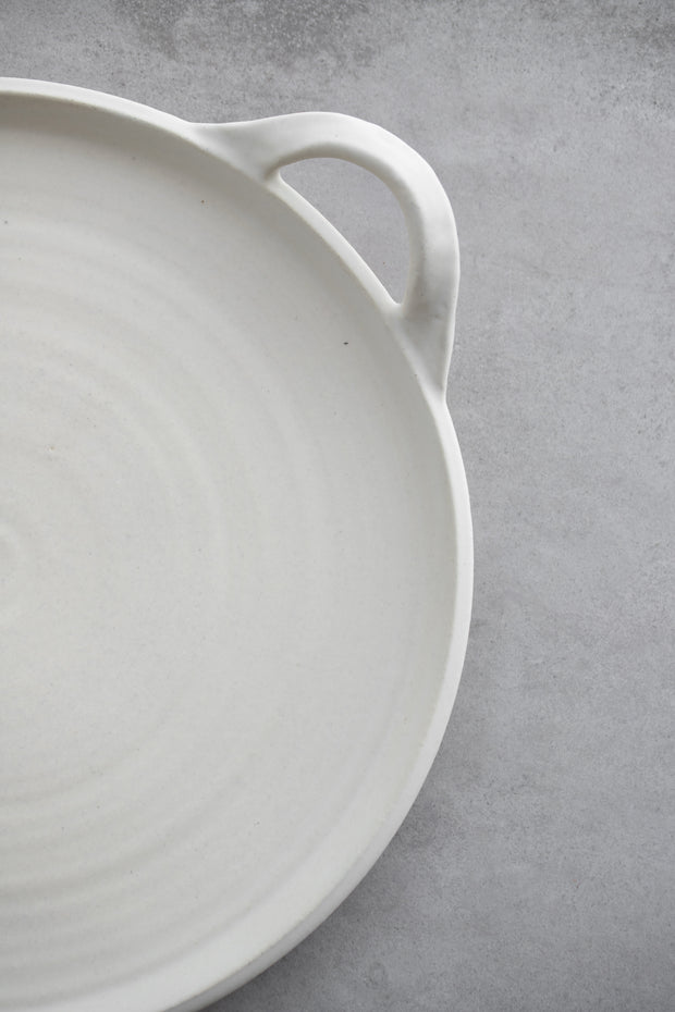 Ceramic Handled Serving Platter - Sand
