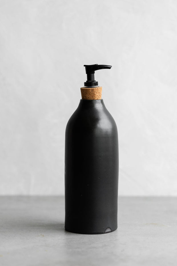 Ceramic Soap Dispenser - Satin Black