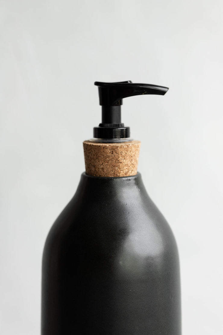 Ceramic Soap Dispenser - Satin Black