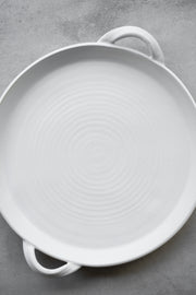 Ceramic Handled Serving Platter - Chalk