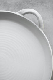Ceramic Handled Serving Platter - Chalk