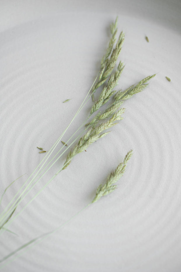 Ceramic Handled Serving Platter - Chalk