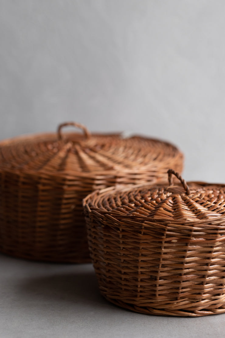 Woven Lidded Basket - Assorted