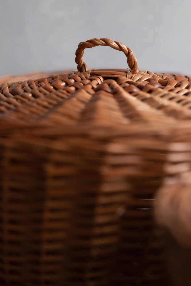 Woven Lidded Basket - Assorted