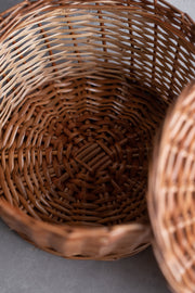 Woven Lidded Basket - Assorted