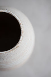 Olive Stoneware Vase - Matte Grey
