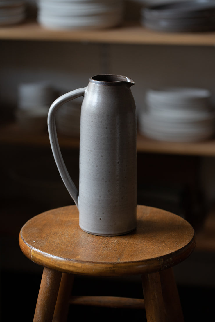 Simple Pitcher- Satin Stone – Notary Ceramics LLC