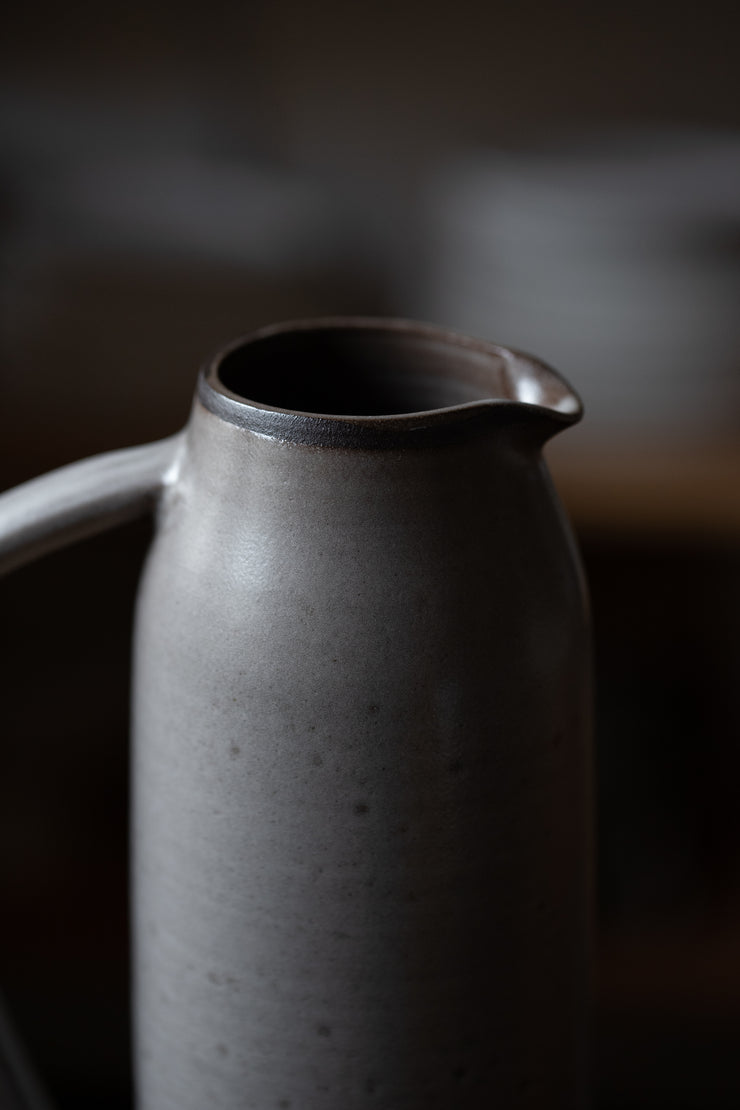 Simple Pitcher- Satin Stone – Notary Ceramics LLC
