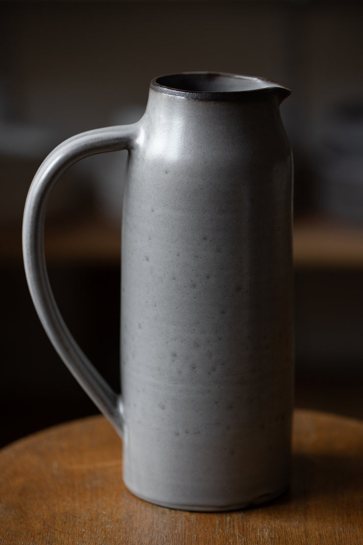 Simple Pitcher- Satin Stone – Notary Ceramics LLC