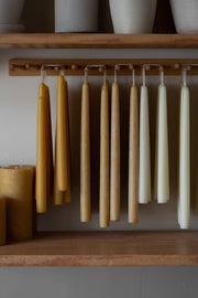 Dipped Beeswax Taper Candles