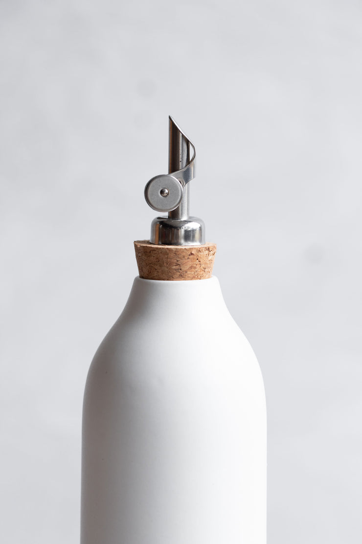 Ceramic Oil Cruet - Matte White