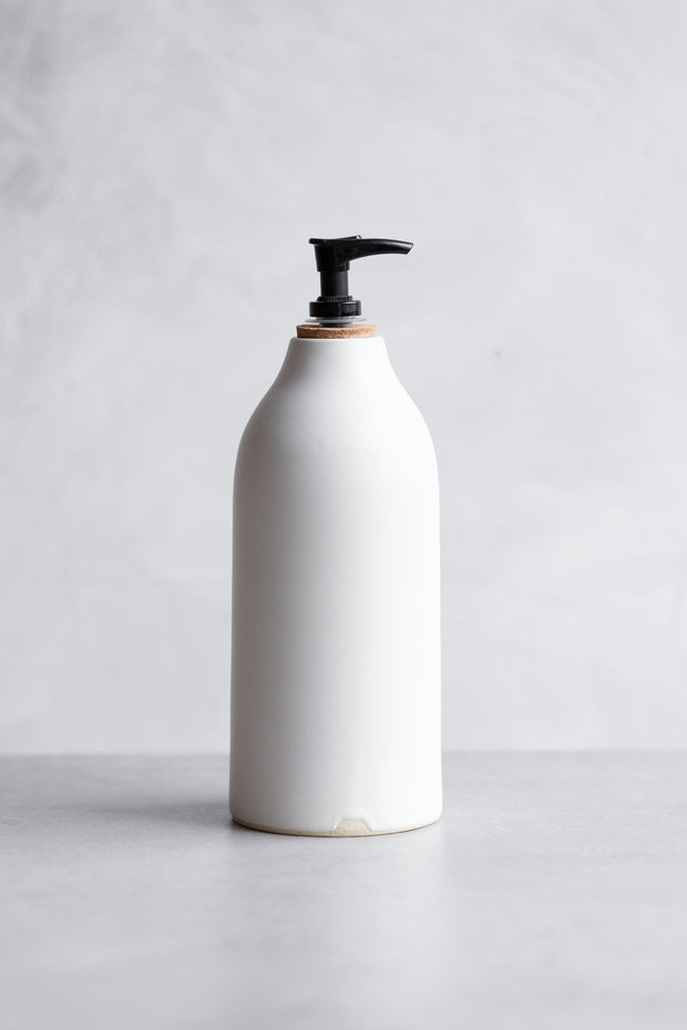 Ceramic Soap Dispenser - Matte White