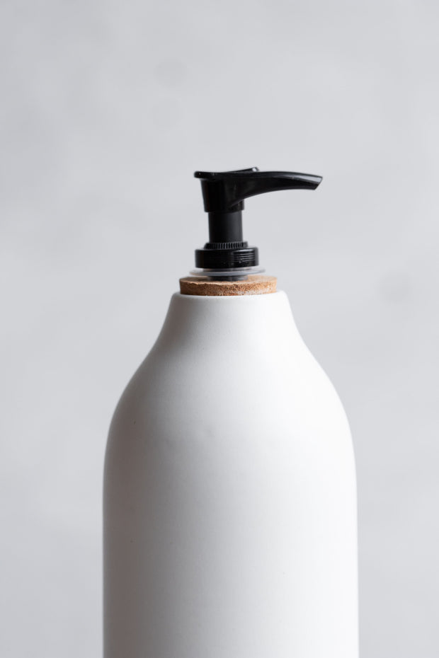 Ceramic Soap Dispenser - Matte White