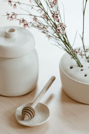 Budding Ceramic Flower Frog - Sand