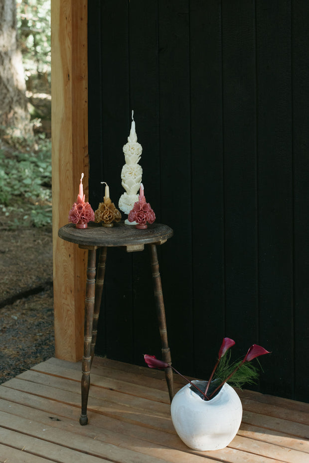 Large Oaxacan Floral Candle