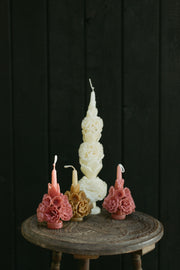 Small Oaxacan Floral Candle