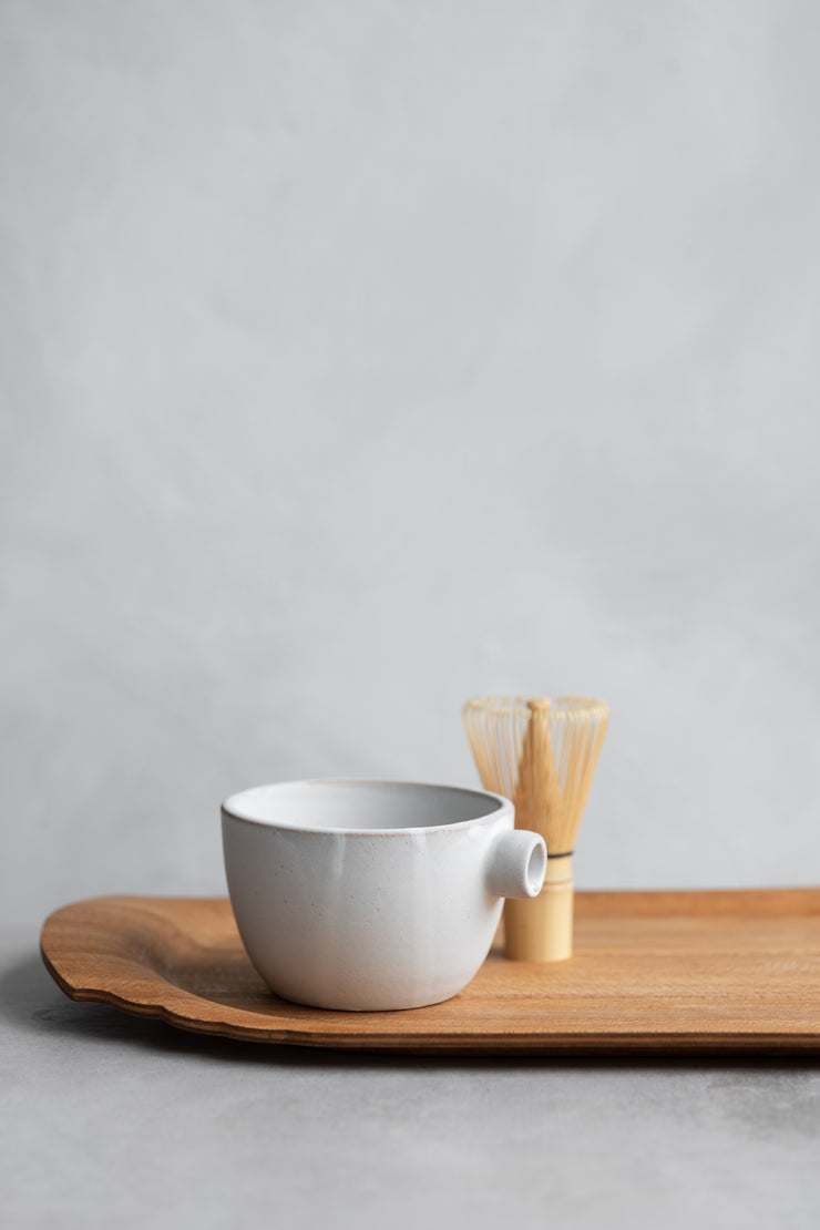 Spouted Matcha Prep Bowl - Matte Grey