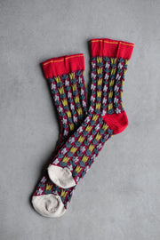Tulip Garden Socks - Red