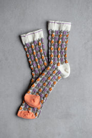 Tulip Garden Socks - Violet