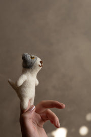 Hand Felted Cat Finger Puppet