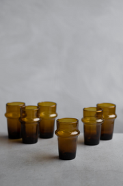 Large Stackable Moroccan Glass - Set of 6
