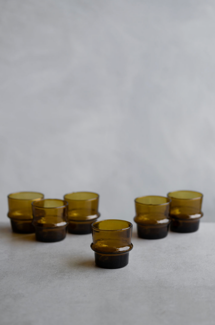 Stackable Moroccan Glasses - Amber