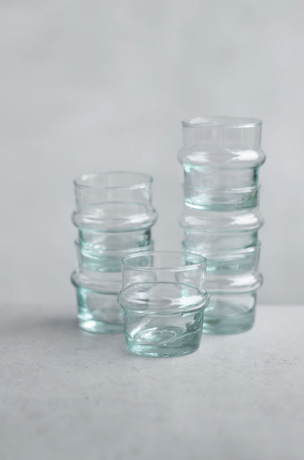 Small Stackable Moroccan Glass - Set of 6