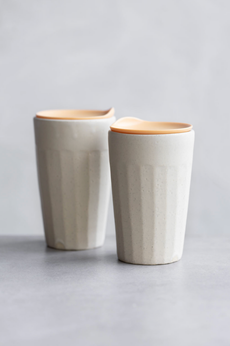 Tapered To Go Tumbler - Faceted Sand