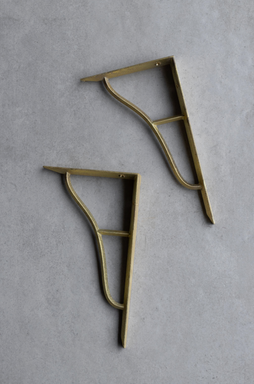 Futagami Brass Shelf Bracket (Set of 2) – Notary Ceramics LLC