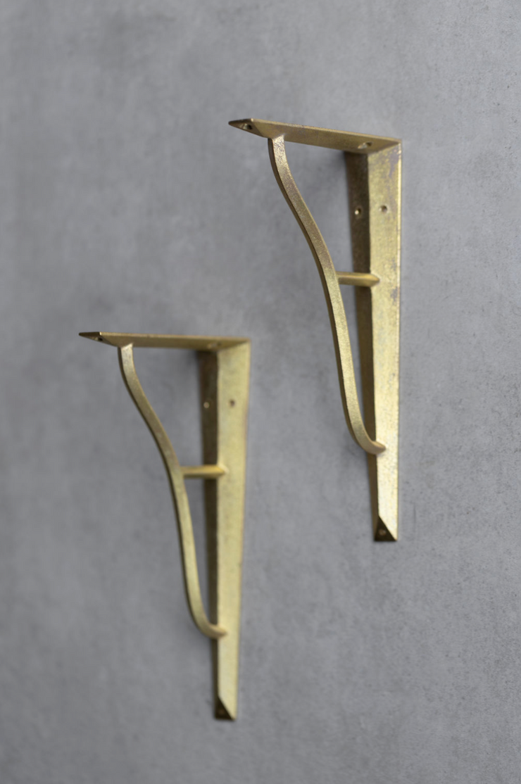 Futagami Brass Shelf Bracket (Set of 2)